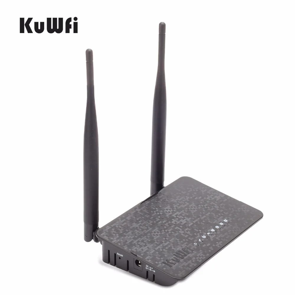 Беспроводной маршрутизатор KuWfi 802.11n 300 Мбит/с с антенной 2/5 дБи|wifi extender|wireless routerap