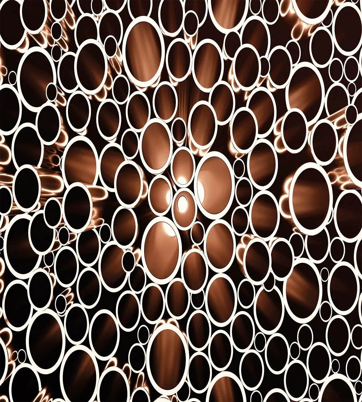 Медь Декор Набор пододеяльников для пуховых одеял комплект круглый Выхлопные