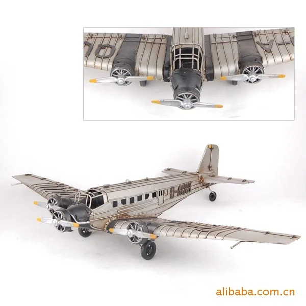 Модель самолета в стиле ретро винтажное украшение для автомобиля военный