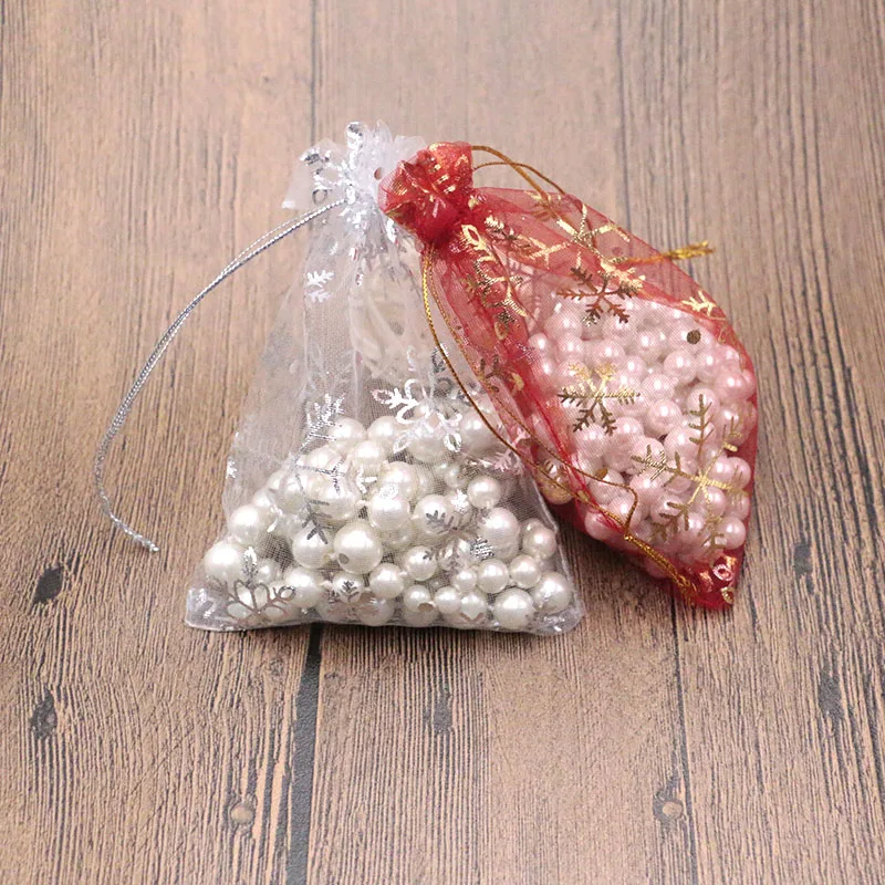 

Large Organza Bag 9x13cm 50pcs lot For Jewelry Packaging Christmas Wedding Bags Gift Packaging Drawstring Pouch Custom Logo