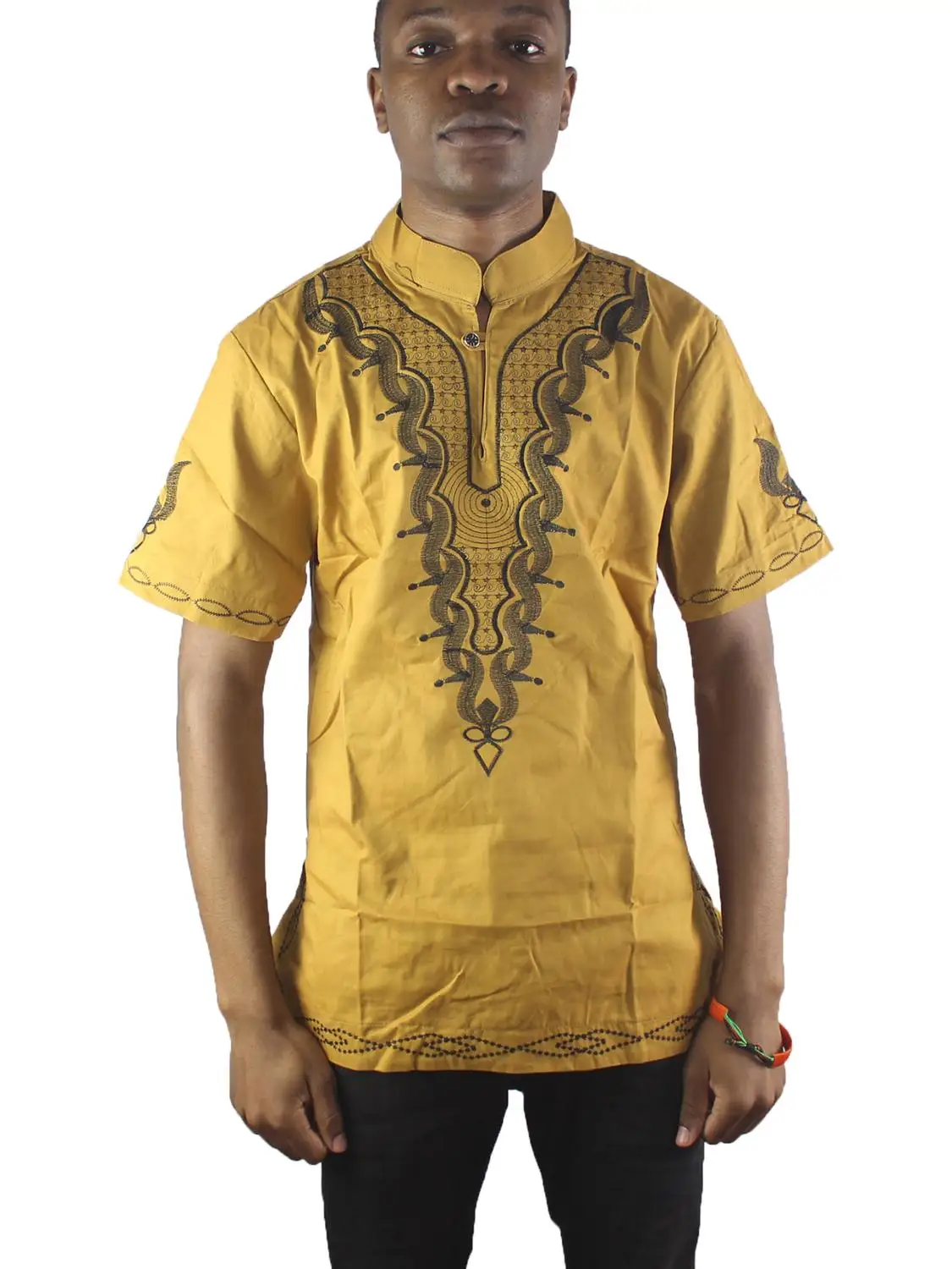 Африканская парная африканская одежда Дашики с золотой вышивкой из Анкары -