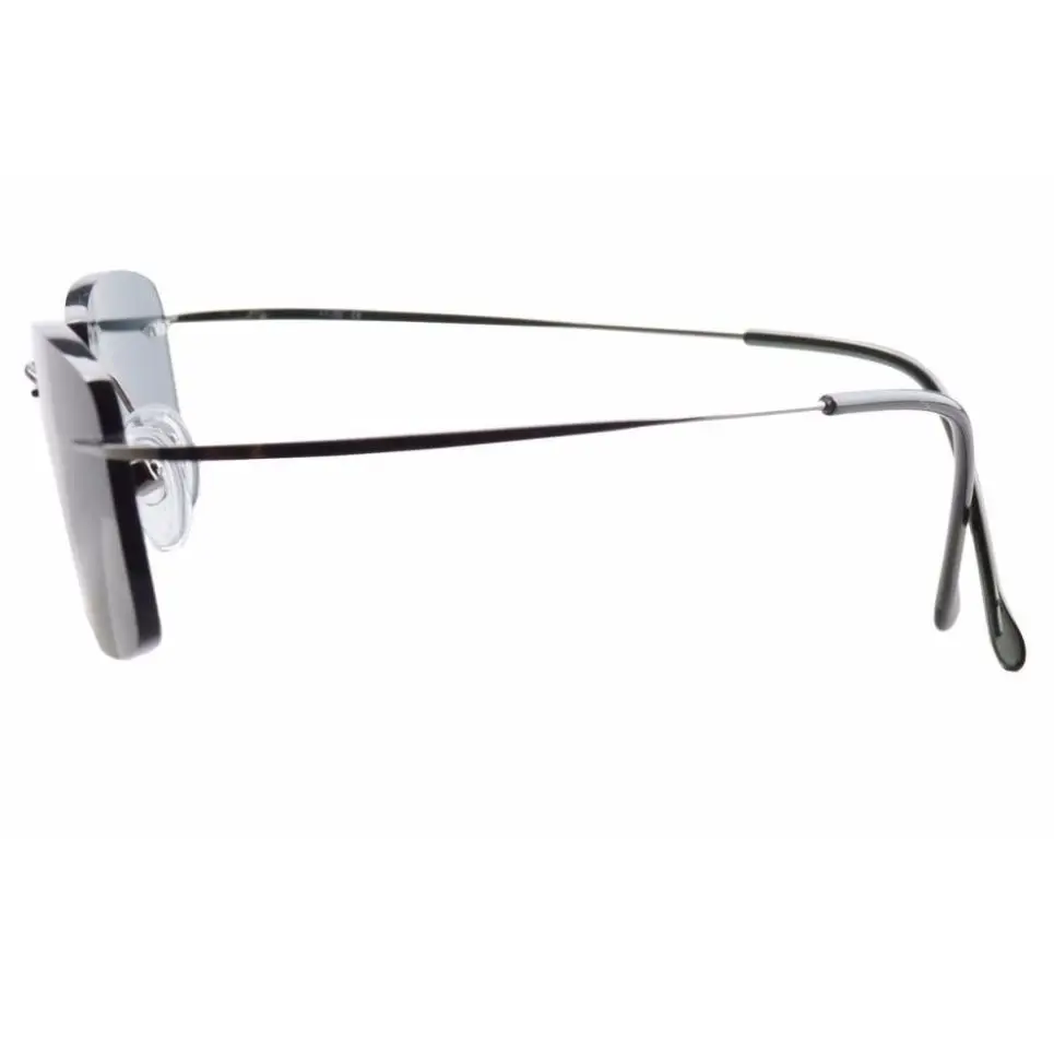 R1508 серые линзы титановая оправа Очки для чтения солнцезащитные очки женщин и