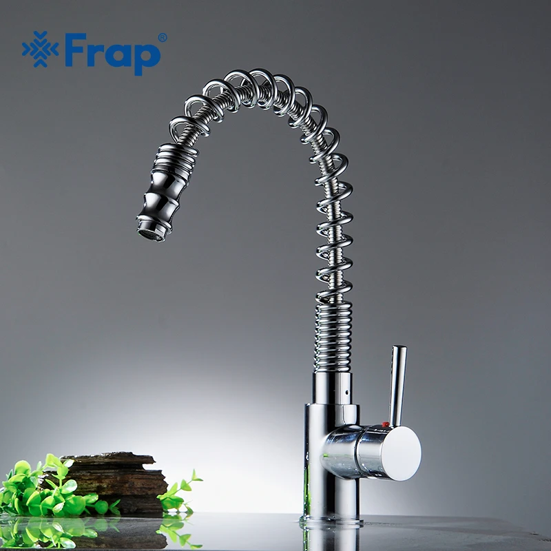 Латунный смеситель Frap Y40065 поворотный кран для кухни крепление на раковину