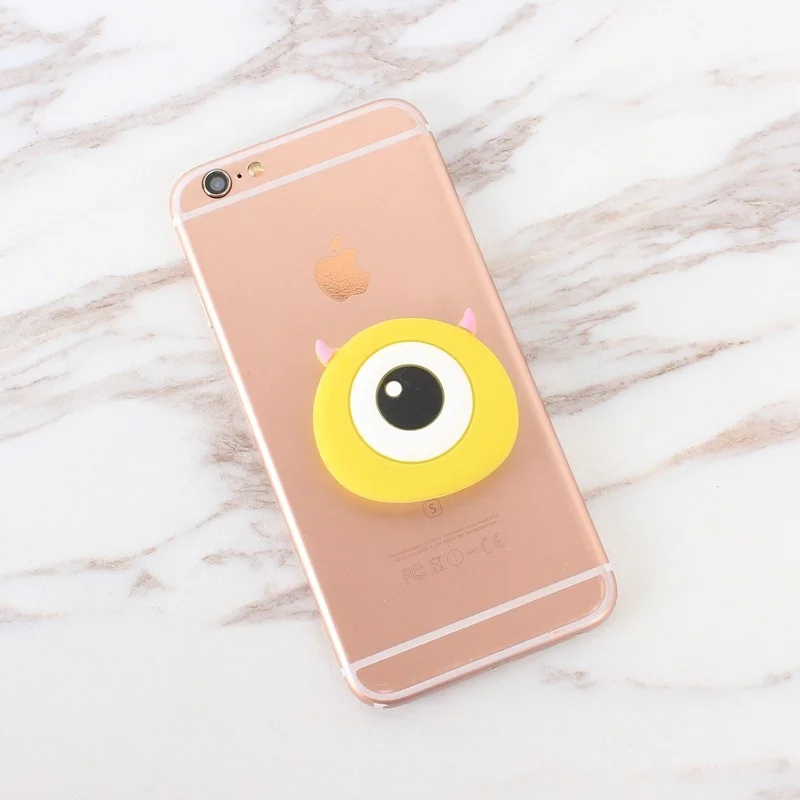 Мода мультфильм мягкий силиконовый стрейч держатель телефона расширение