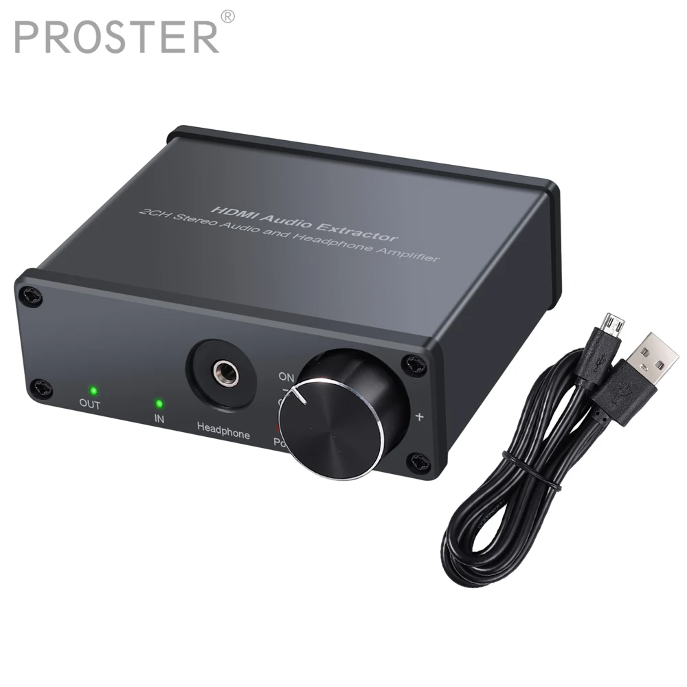 Proster HDMI в HDMI+ RCA+ 3,5 мм аудио экстрактор регулятор громкости HDMI аудио экстрактор сплиттер адаптер питания переключатель поддержка 4K 3D