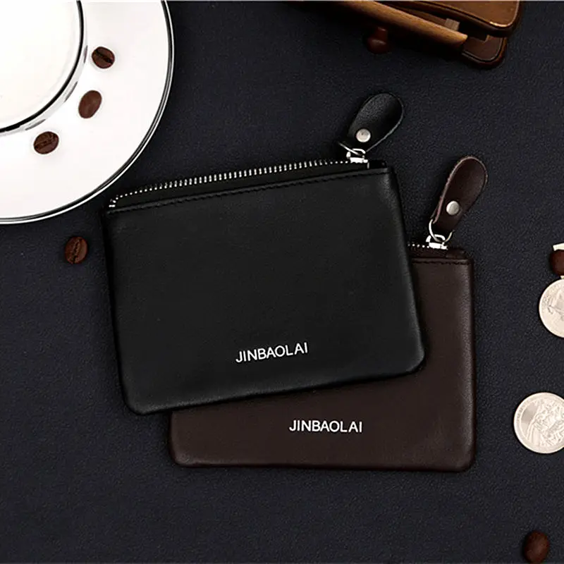 2019 Мини Для мужчин 100% натуральная кожа кошельки небольшой карман пенал мелкие