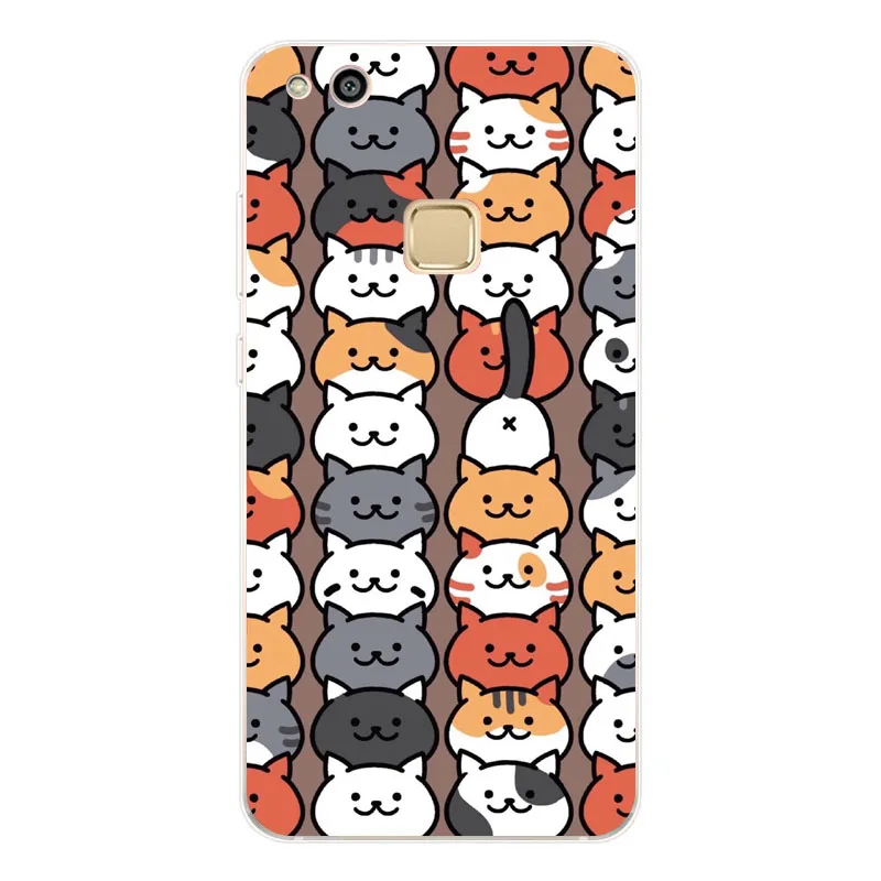 case for huawei p8 p9 p10 lite plus cover Silicon Soft tpu Colorful images back 2017 |