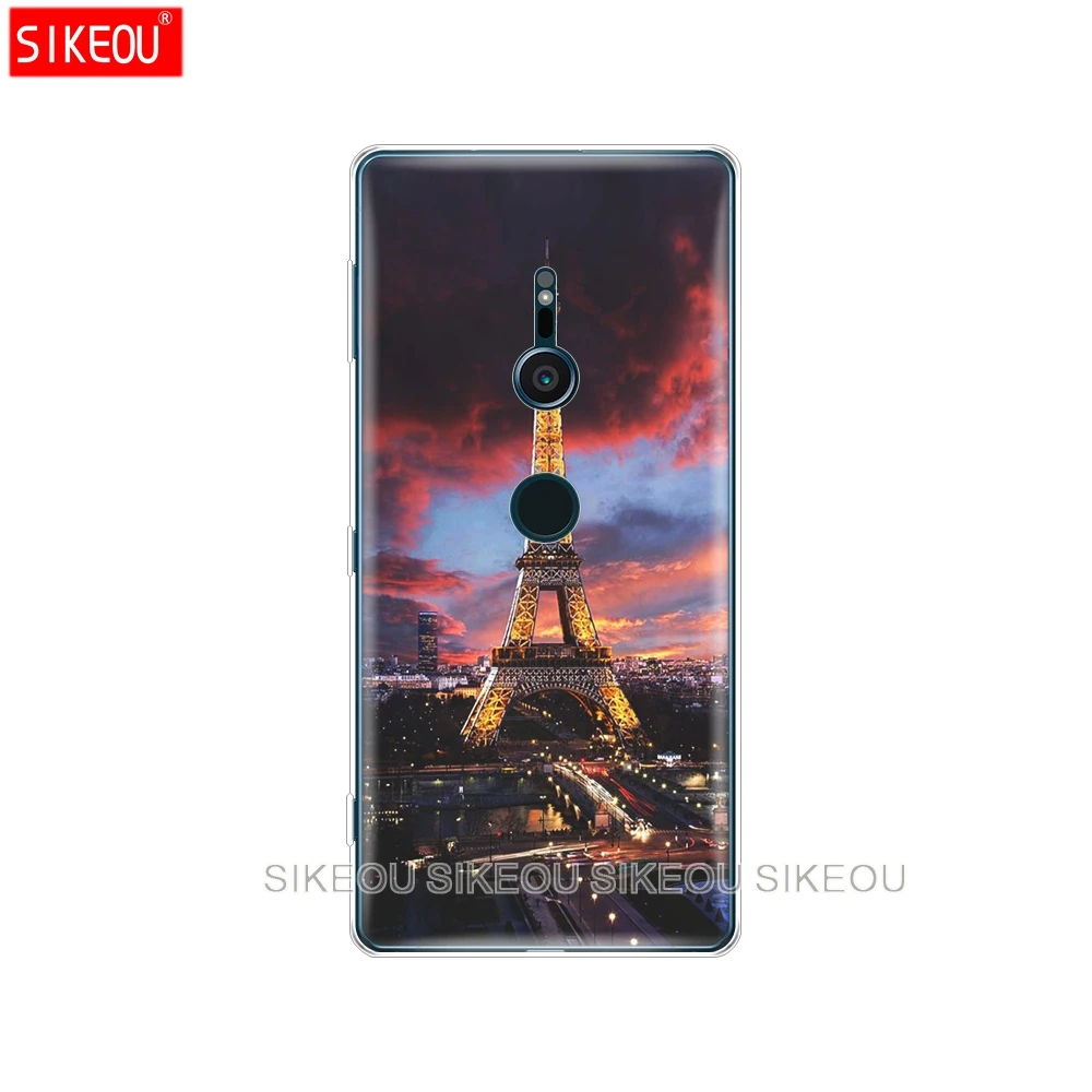Силиконовый чехол для телефона sony xperia XA1 XA2 ULTRA PLUS L1 L2 XZ1 XZ2 compact XZ PREMIUM Париж Эйфелева