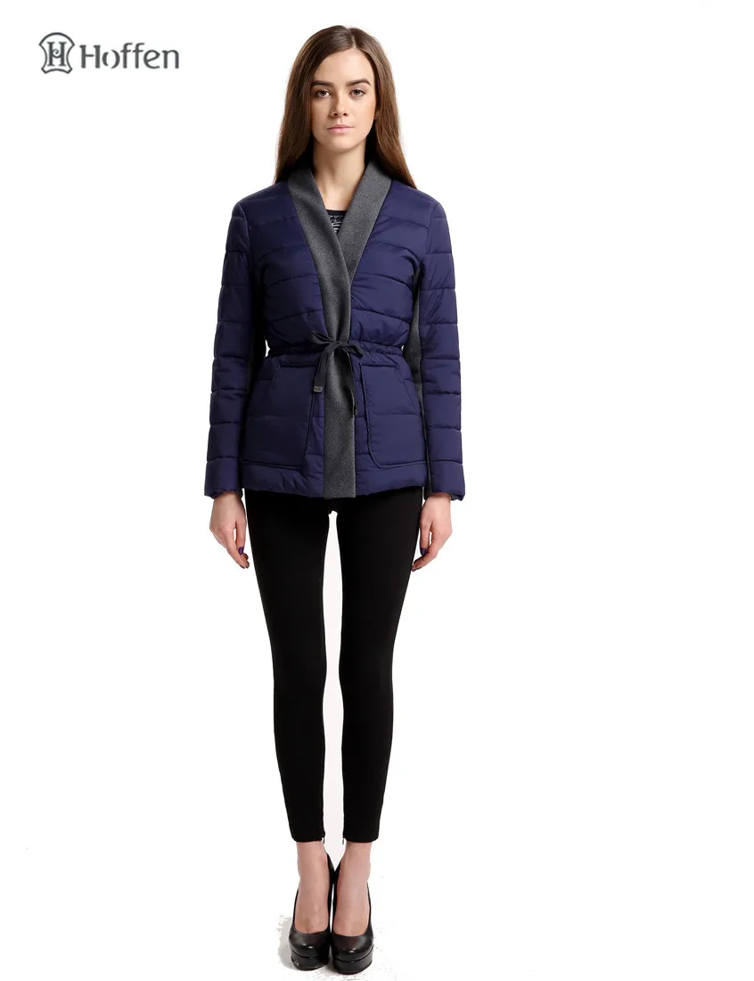 Новое поступление женское повседневное Стеганое пальто с поясом стильное кимоно