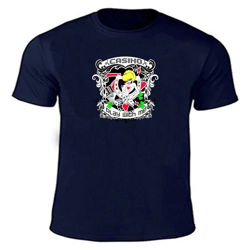 Мужские Самые Популярные Пункт DIY Футболка На Заказ Коробка Салон Казино Играть