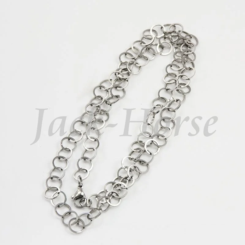 

24 inch 316L Stainless steel chain link necklace fashion necklace shinny finish