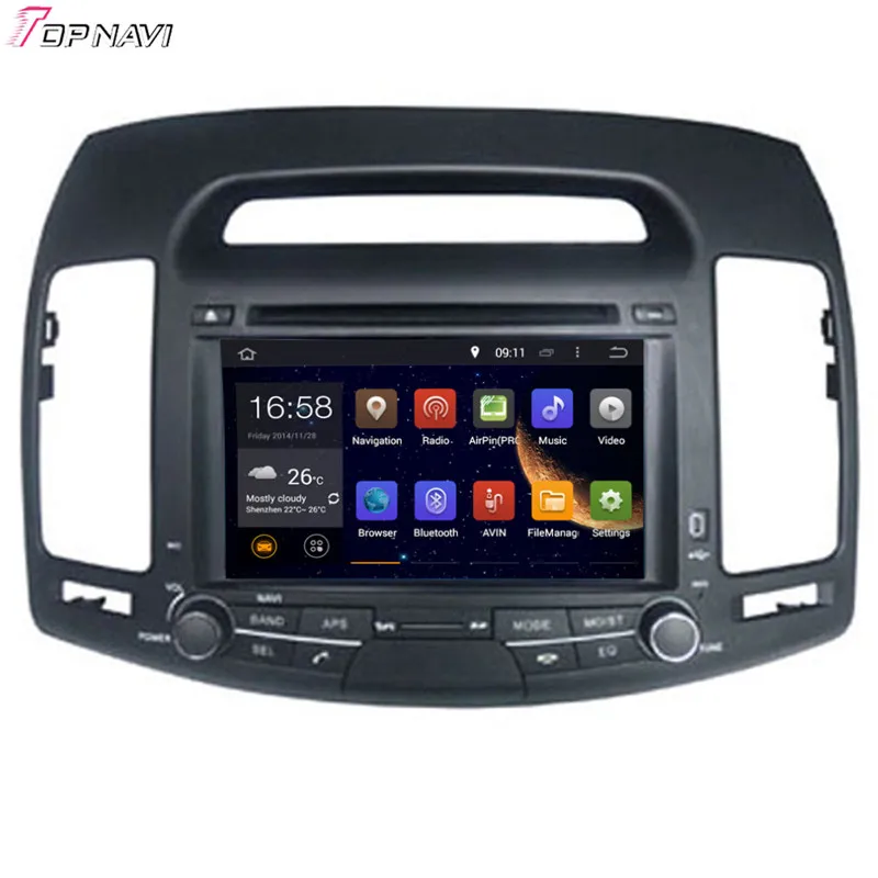 

Topnavi 7'' Octa Core 4GB RAM Android 6.0 Car Radio Stereo GPS for HYUNDAI ELANTRA 2007 2008 2009 2010 2011 Audio DVD Player