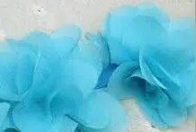 sky blue 1200 шт. шифоновые цветы 8 см для повязки на голову Свадебные украшения тканевые цветы Diy аксессуары для волос для девочек украшения для платья - Цвет: sky blue