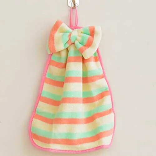 KSOL 1 Шт. Полоса Полотенце Для Рук Мягкий Плюш Ткань Мультфильм Животных Висит