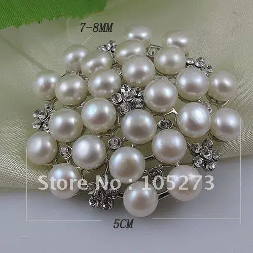 Очаровательная! Белая брошь из настоящего жемчуга нержавеющая стальная модная в