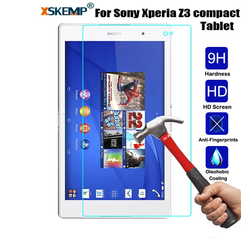 Защитная пленка XSKEMP 9H 0 3 мм для экрана Sony Xperia Z3 Compact Tablet 8 &quot Взрывобезопасное