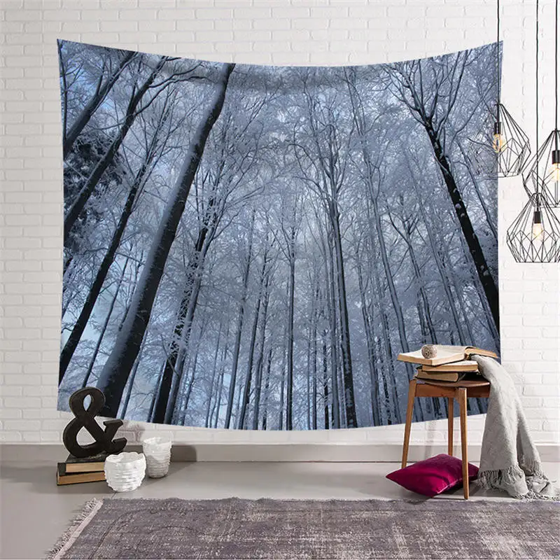 Лесной гобелен настенный ковер индийская Мандала покрывало для пикника одеяло