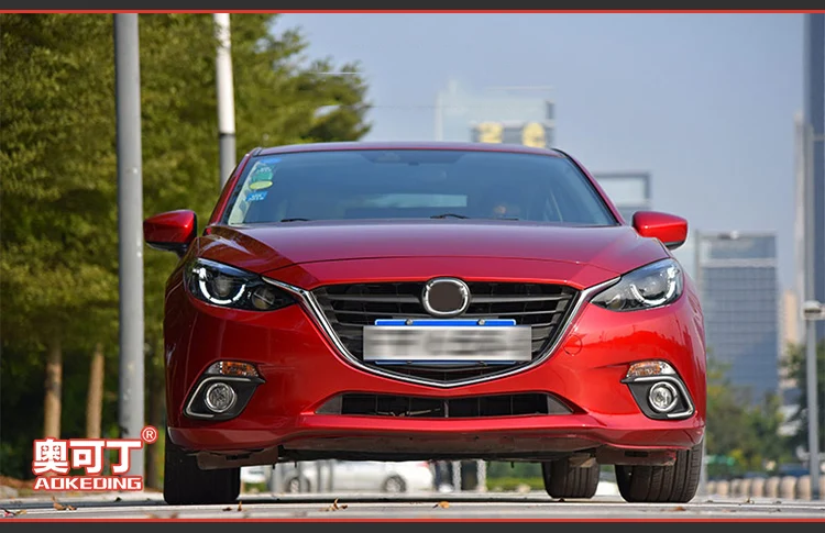 АКД стайлинга автомобилей для Mazda 3 Axela светодиодный фар- Новинка Mazda3 светодиодный DRL HID фара ангельский глаз Bi Xenon аксессуары