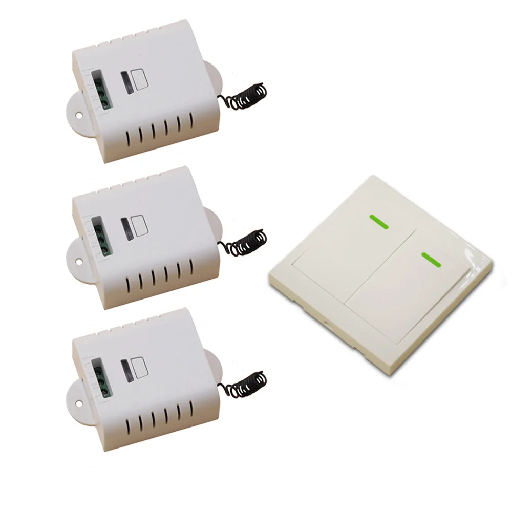 

Newest 85V 110V 120V 220V 250V 1CH Radio Controller RF Wireless Relay Remote Control Switch 315/433 MHZ 1Transmitter+3 Receiver