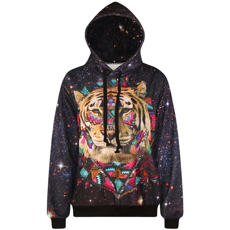 Толстовка с капюшоном для мужчин и женщин Модный свитшот 3D принтом Галактики