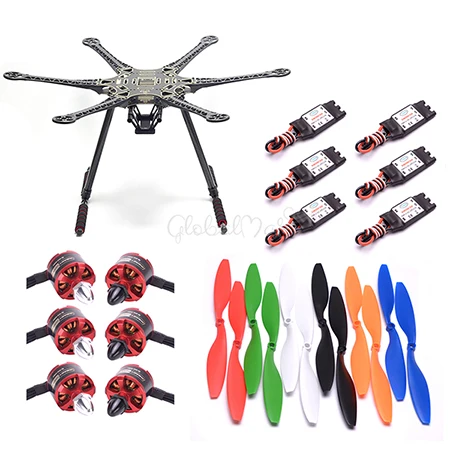 Without Pixhawk set S550 500 550mm комплект рамы для гексакоптера 2212 920kv 30A Simonk ESC 1045 пропеллер/Контроллер полета Pixhawk 2.4.8 32 бит игровые джойстики M8N gps - Цвет: Without Pixhawk set