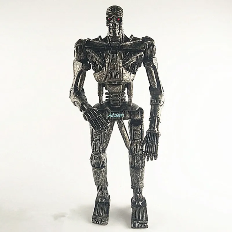 " Терминатор T-600 имитация скелета художественное ремесло украшение ПВХ фигурка Коллекционная модель игрушки коробка 22 см B1674 - Цвет: Черный