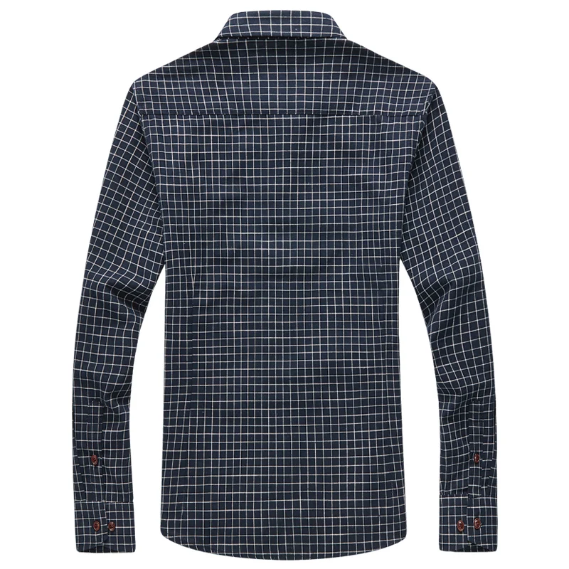 Повседневная рубашка для мужчин три цвета клетчатая шлифовальная длинный рукав