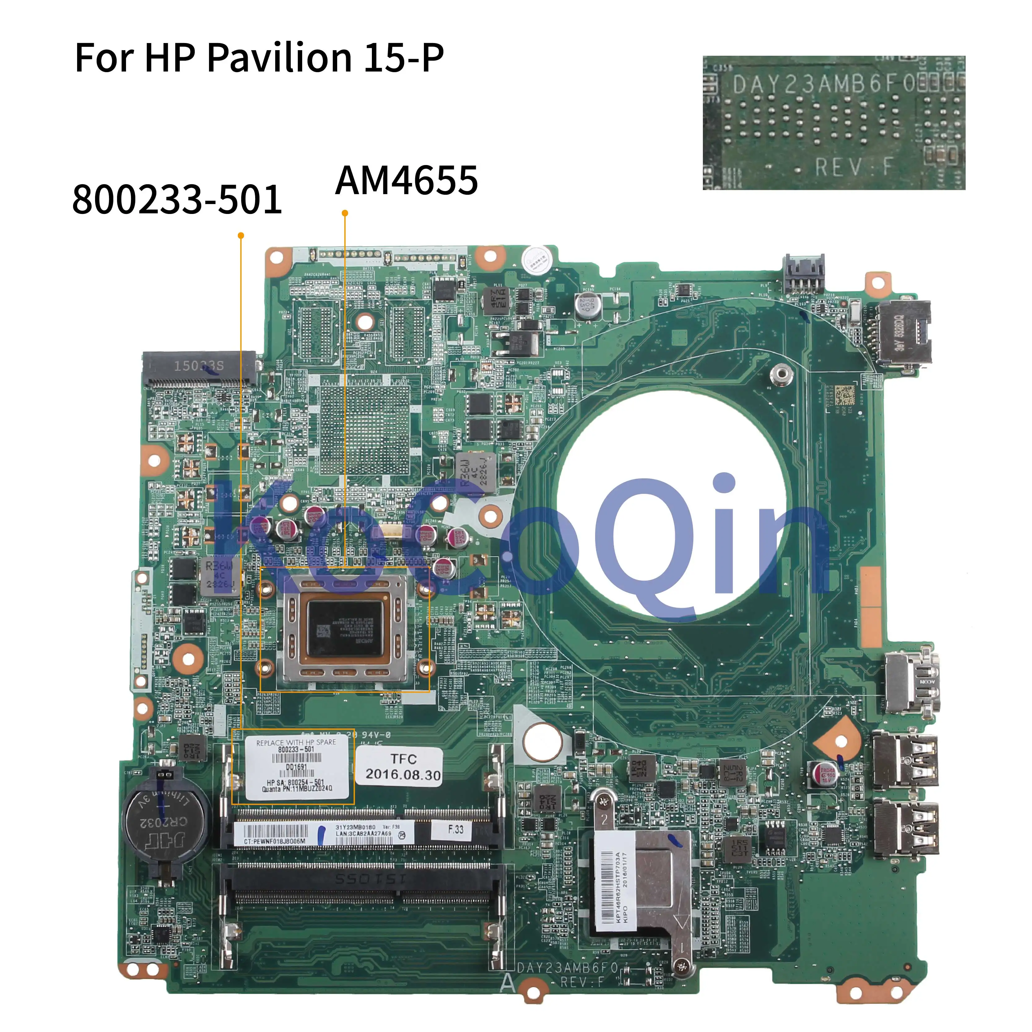 Материнская плата ноутбука KoCoQin для hp Pavilion 17-F 17'1 дюймов core A10-4655 AM4655 материнская плата DAY23AMB6F0 800233-001 800233-501