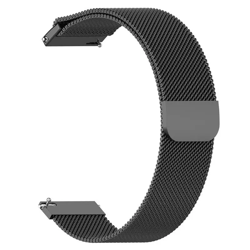 Черный Миланская Магнитная Петля 20 мм металлический ремешок для Garmin Forerunner 245 M/245 - Цвет ремешка: Черный