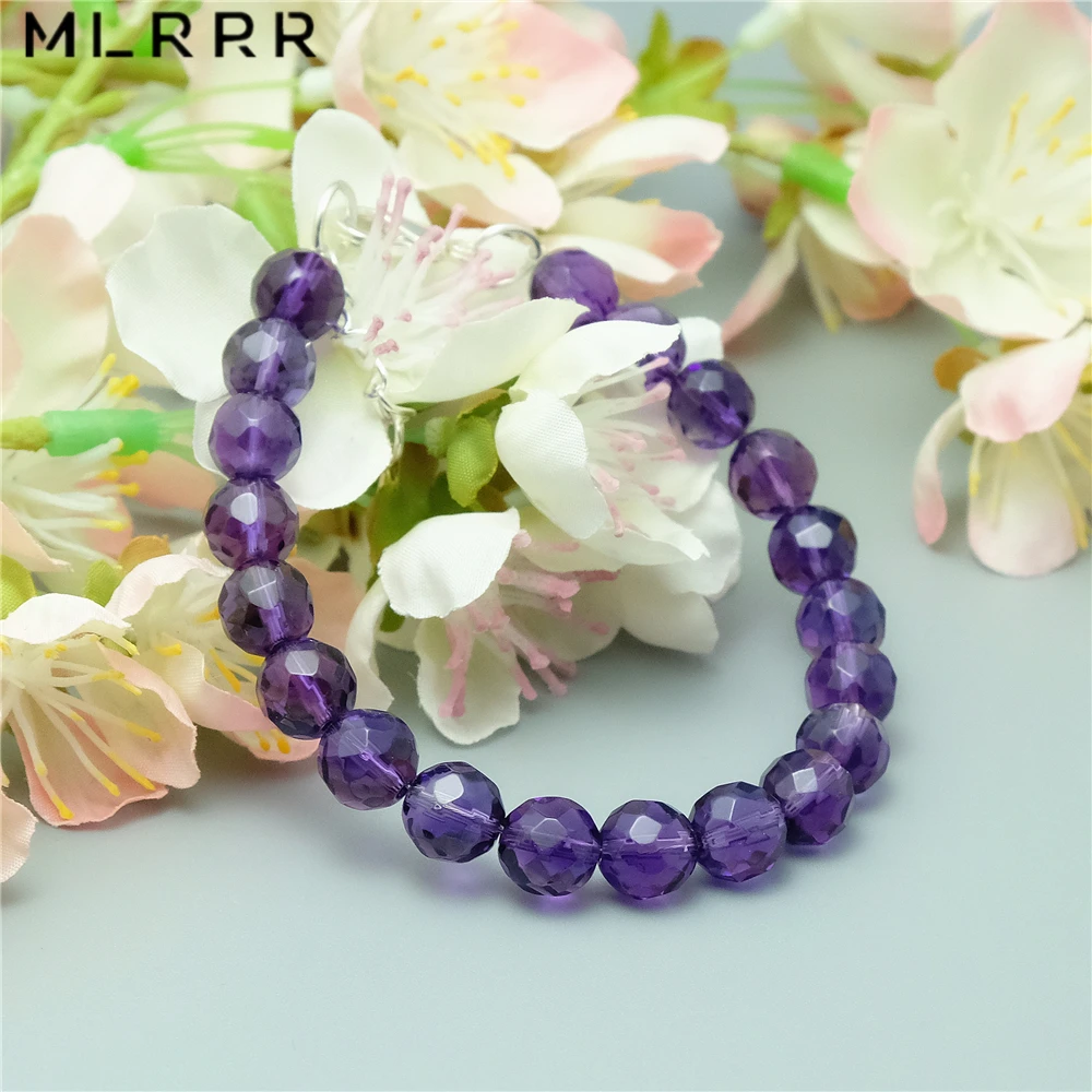 Vintage Classic Natural Crystals Jewelry Noble Simple Amethysts Crystals Charms Beaded Strand Bracelets