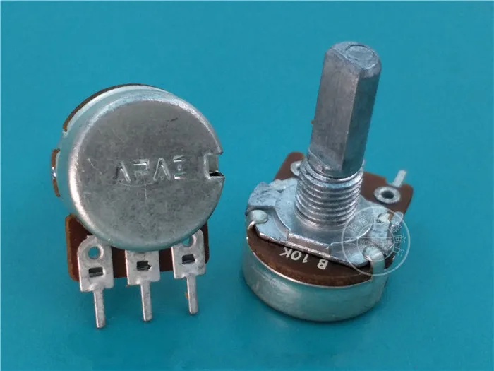 

Оригинальный новый 100% 148 Тип одинарный потенциометр B10K 3pin Длина оси 20MMF (переключатель)