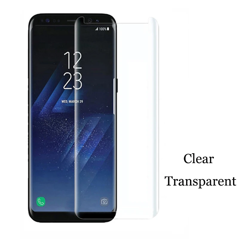 3D Стекло Glass на Для самсунг С8 / Стекло Для самсунг С8+ с8 плюс полноэкранное 3D защитное Стекло на Для Samsung Galaxy S8 Закаленное Стекло Для Samsung Galaxy S8+ S8 Plus Стекло - Цвет: Transparent Clear