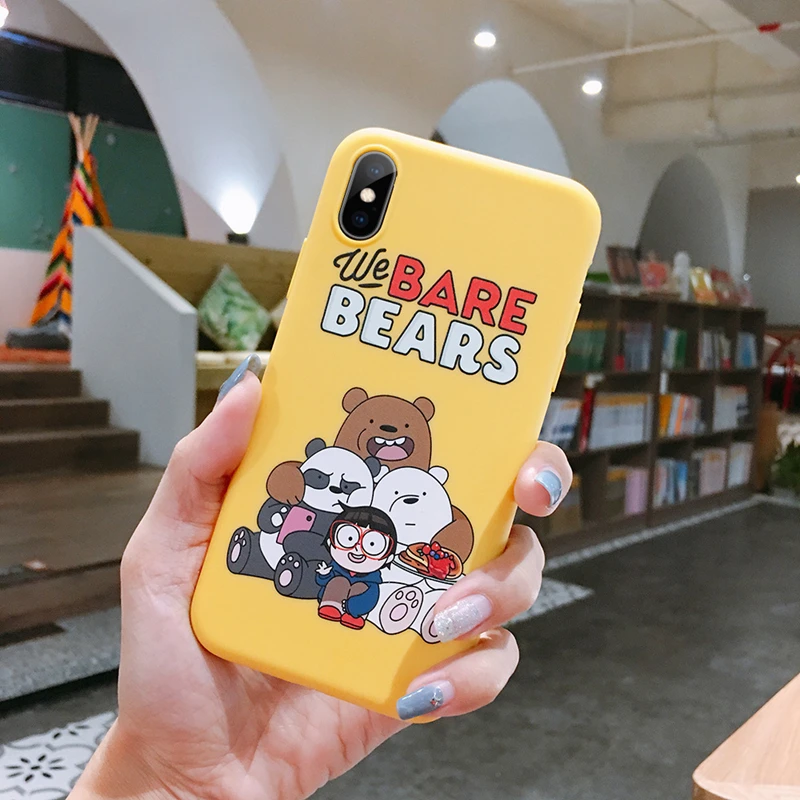 Чехол для телефона для iPhone XS MAXS XR XS 6 6S 7 8 Plus милый мультфильм Мы Голые Медведи Мягкая силиконовая задняя накладка из ТПУ чехол для iPhone XR XS Capa