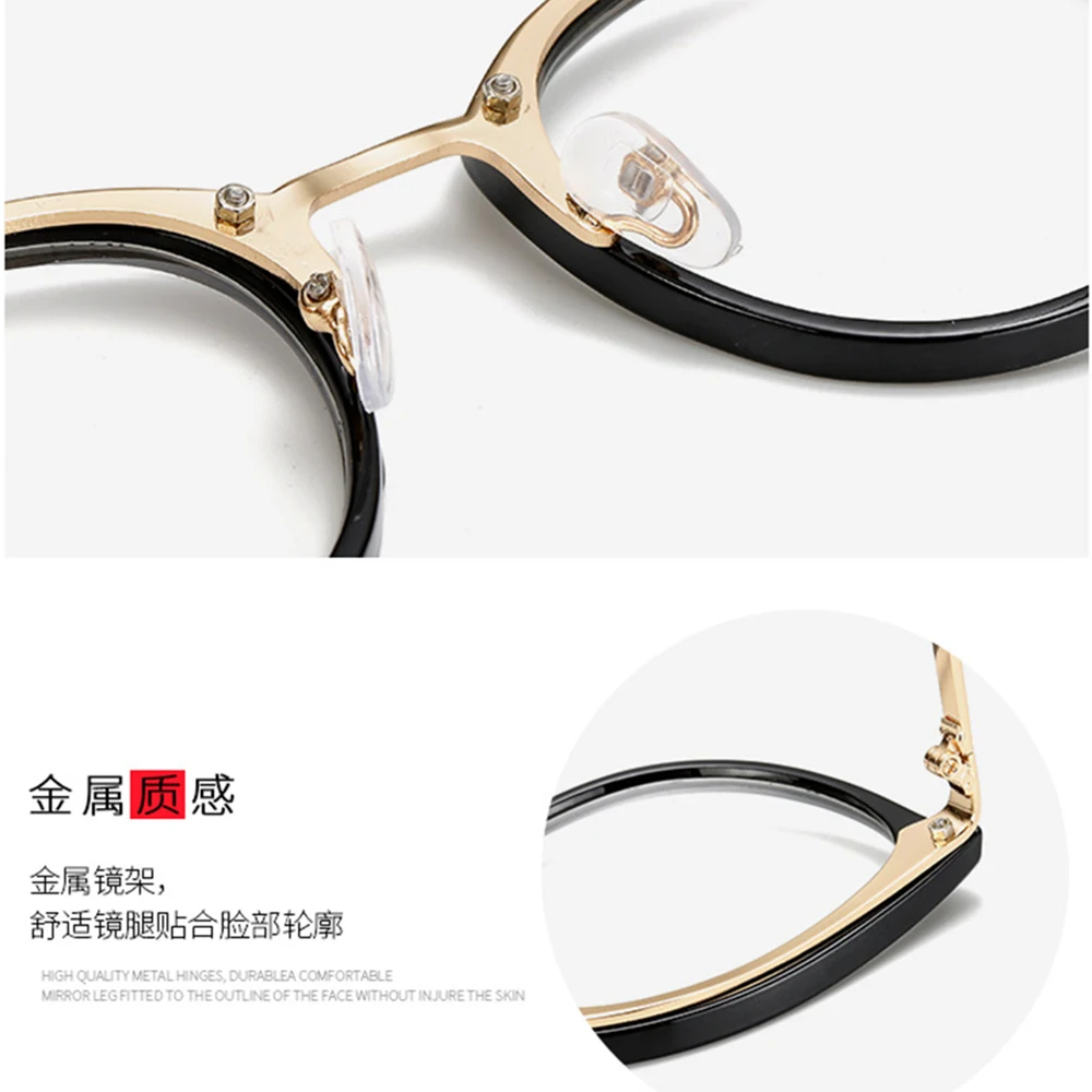 

Fashion Oversize Retro Trend Frame Custom Made Prescription Optical Lenses or Photochromic Gray / Brown Lenses 0 -0.5 -1 To -6