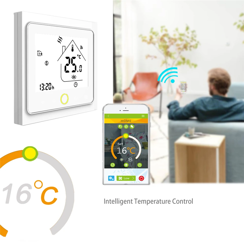16A Wi Fi термостат Электрический напольный нагревательный регулятор температуры