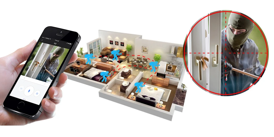Anran 1080 P Wi-Fi Камера домашнее видео Камеры Скрытого видеонаблюдения CCTV Ночное Видение безопасности Камера двухстороннее аудио Видеоняни и радионяни 1920*1080