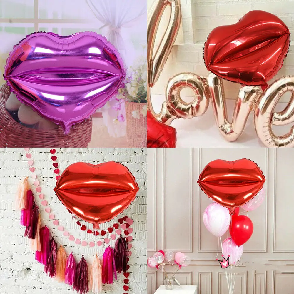 Креативная алюминиевая пленка в форме губ фотография День Святого Валентина