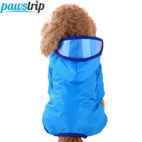 pawstrip candy color waterproof dog clothes puppy coat with hat brim pomeranian poodle pet dog raincoat for small dogs xs xl