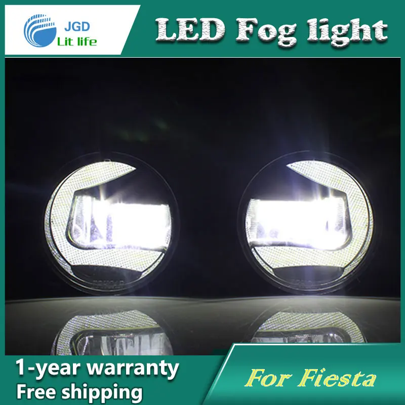 Супер белый светодиодный чехол для дневных ходовых огней Ford Fiesta 2009 2013 Drl световая