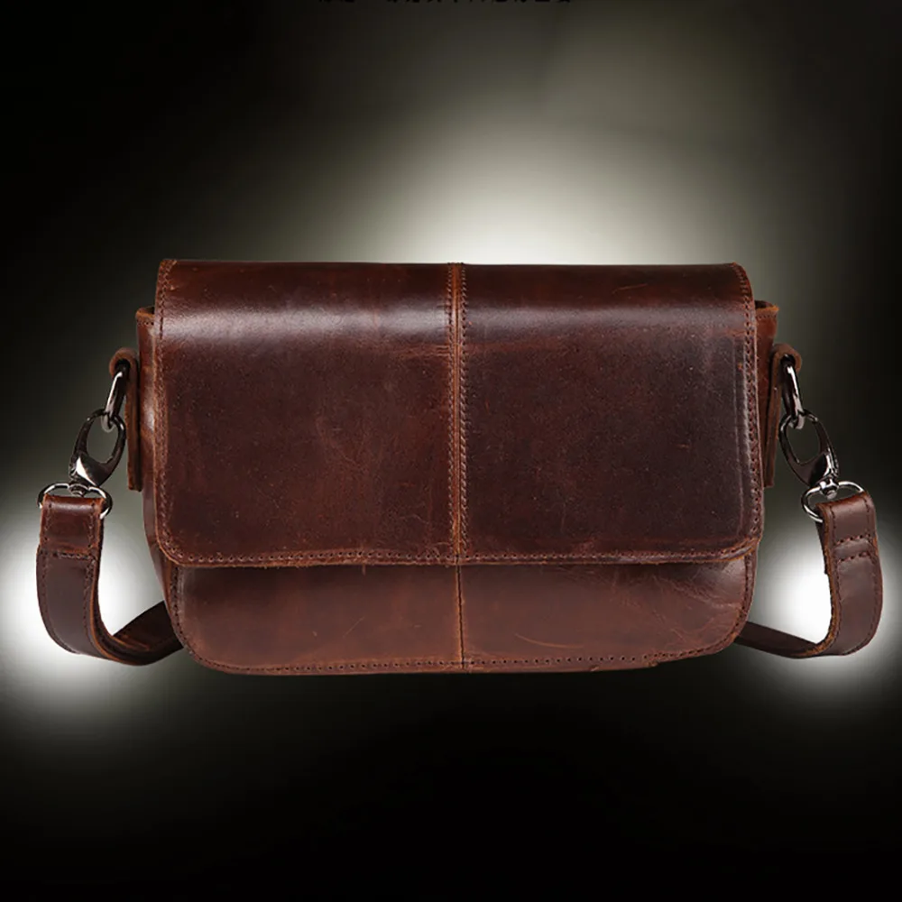 Женская сумка мессенджер Hobo винтажная на одно плечо из натуральной кожи с