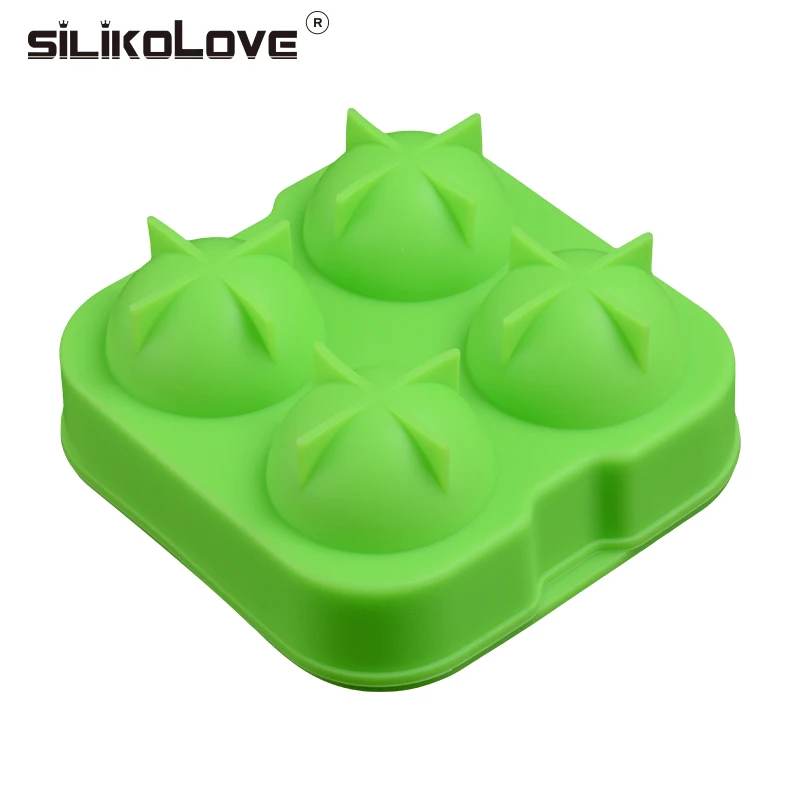 SILIKOLOVE, 4 полости, 3d, силиконовый, для виски, ледяной куб, для изготовления шариков, форма лотков, форма для бара, аксессуары, экологически чистые, CE/EU, BPA бесплатно