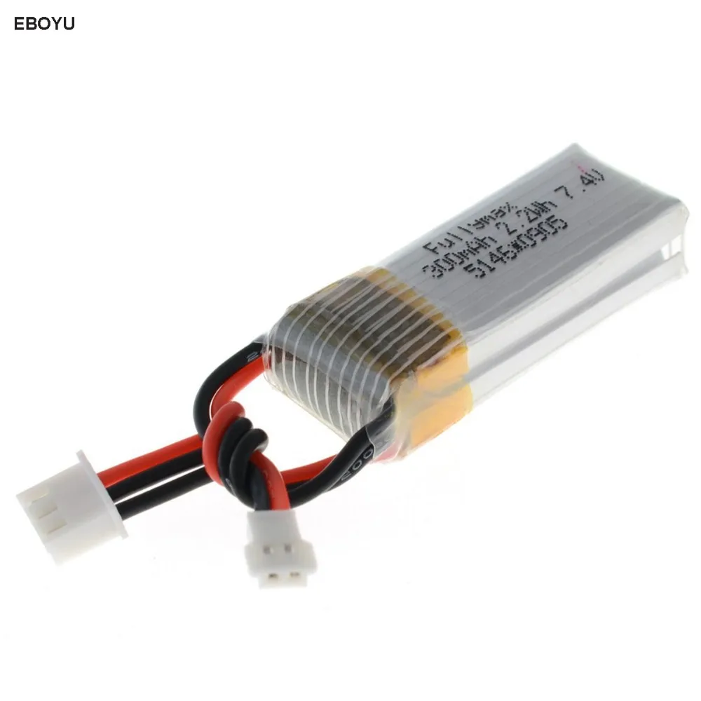 Батарея EBOYU 7 4 V 300mAh 25C Lipo для XK DHC-2 A600 A700 A800 A430 WLToys F959 RC Airplane RTF | Игрушки и хобби