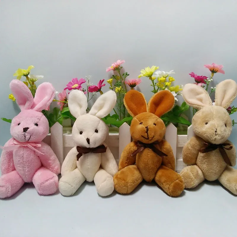 17 см плюшевый Мини кролик шарнирный мягкие Подвески мультяшный Букет Кукла
