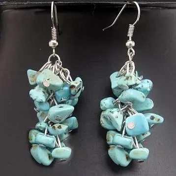

Handwork Stone Silvers Dangle Earrings,Wholesale Tur-quoise Baroque Bead S925 Silvers Dangle Earring,Perfect Women Birthday Gift