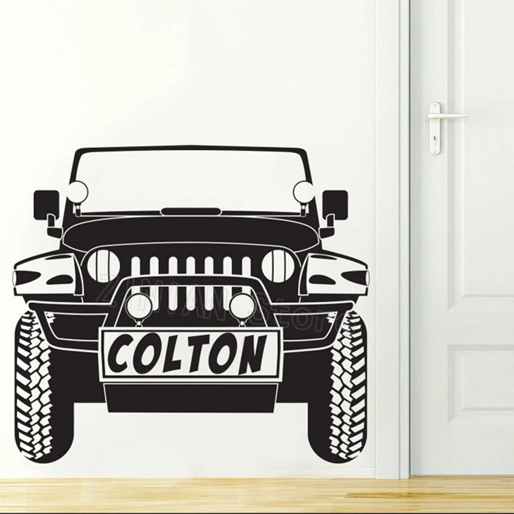 Jeep наклейки съемные Wrangler настенные Стикеры для гостиной игровой комнаты
