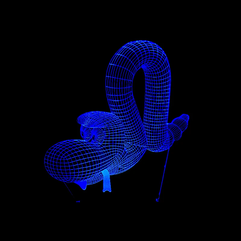 Креативный 3D шар собака Иллюзия ночные огни затемнение красочный градиент