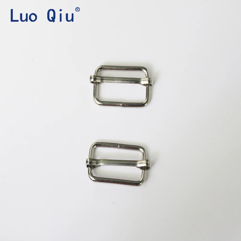 Luo Qiu50 шт./партия, 25 мм, 1 дюйм, Серебряная лента, регулировка детской пряжки, ремень, ползунок, третья передача, регулируемые зажимы для подтяжек