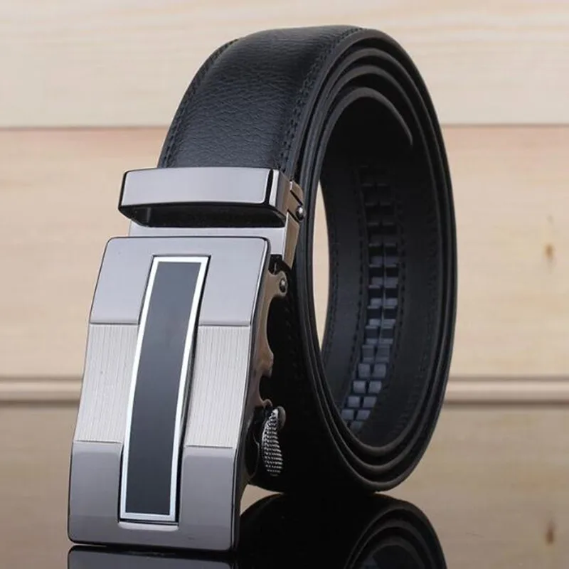 Мужские модные ремни из 100% натуральной кожи высококачественные металлические с