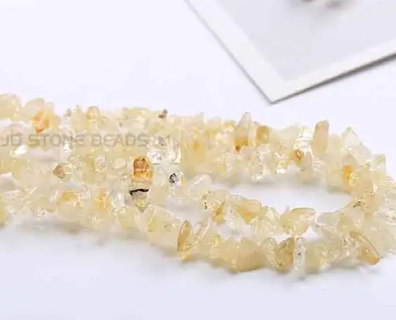 5A CITRINE Натуральный кварцевый камень неправильной формы, чипованные бусины, аметисты, цитрин, тигровый глаз, для самостоятельного изготовления ювелирных изделий, браслет - Цвет: 5A CITRINE
