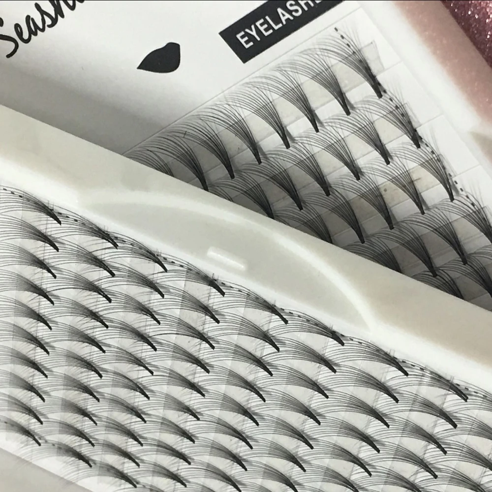 

Seashine 10D luxury Lashes Premade Volume Fans Lashes Russia Volume Individual Eyelashes Extensions Custome Logo Free Shipping
